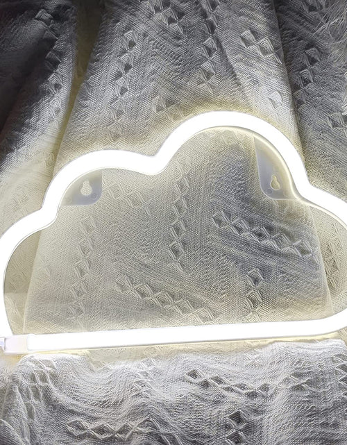 Load image into Gallery viewer, Cloud Neon Signs, LED Cloud Neon Light for Wall Decor, Battery or USB Powered Cloud Sign Shaped Decoration Wall Lights for Bedroom Aesthetic Teen Girl Kid Room Christmas Birthday Wedding Party White
