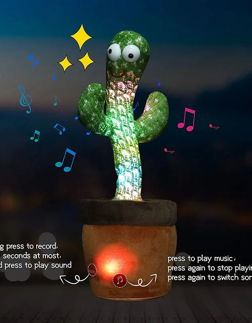 Load image into Gallery viewer, Dancing Cactus Talking Cactus Baby Toys Sing 120Pcs Music Songs Recording USB Charger Repeats What You Say Presents for Kids
