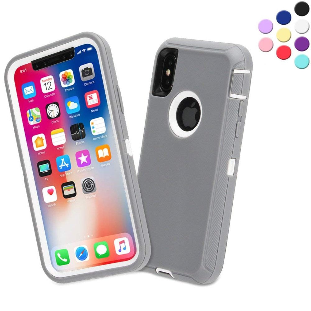 Iphone Xr  Case - {Shock Proof-Shatter Resistant - 3 Layer Rubber- Compatible for Iphone Xr} Color Grey