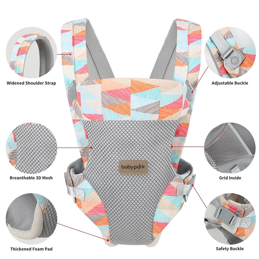 Yadala Baby Carrier, 4-In-1 Colorful Baby Carrier, Front and Back Baby Sling with Adjustable Holder