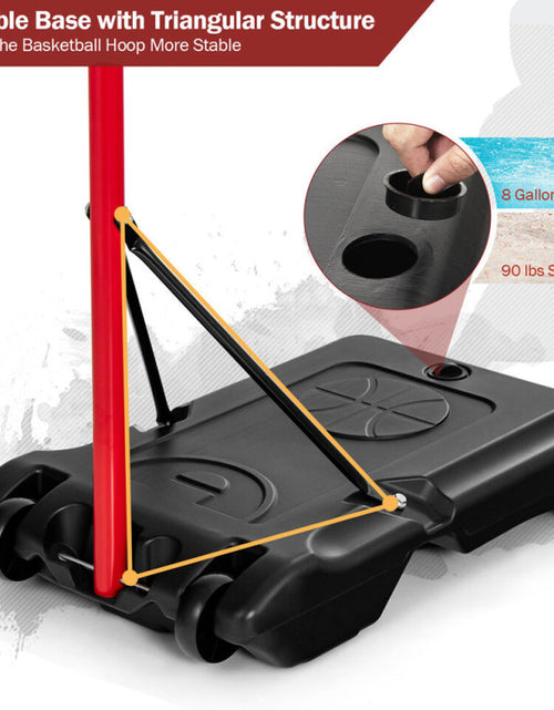 Load image into Gallery viewer, Portable Basketball Hoop with Backboard and Wheels
