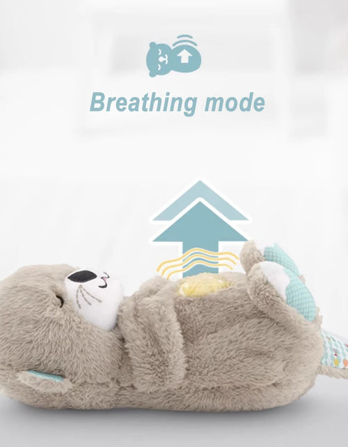 Load image into Gallery viewer, Breathing Otter Baby Sleep and Playmate Otter Musical Stuffed Plush Toy with Light Sound Newborn Sensory Comfortable Baby Gifts
