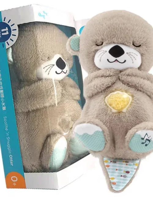 Load image into Gallery viewer, Breathing Otter Baby Sleep and Playmate Otter Musical Stuffed Plush Toy with Light Sound Newborn Sensory Comfortable Baby Gifts
