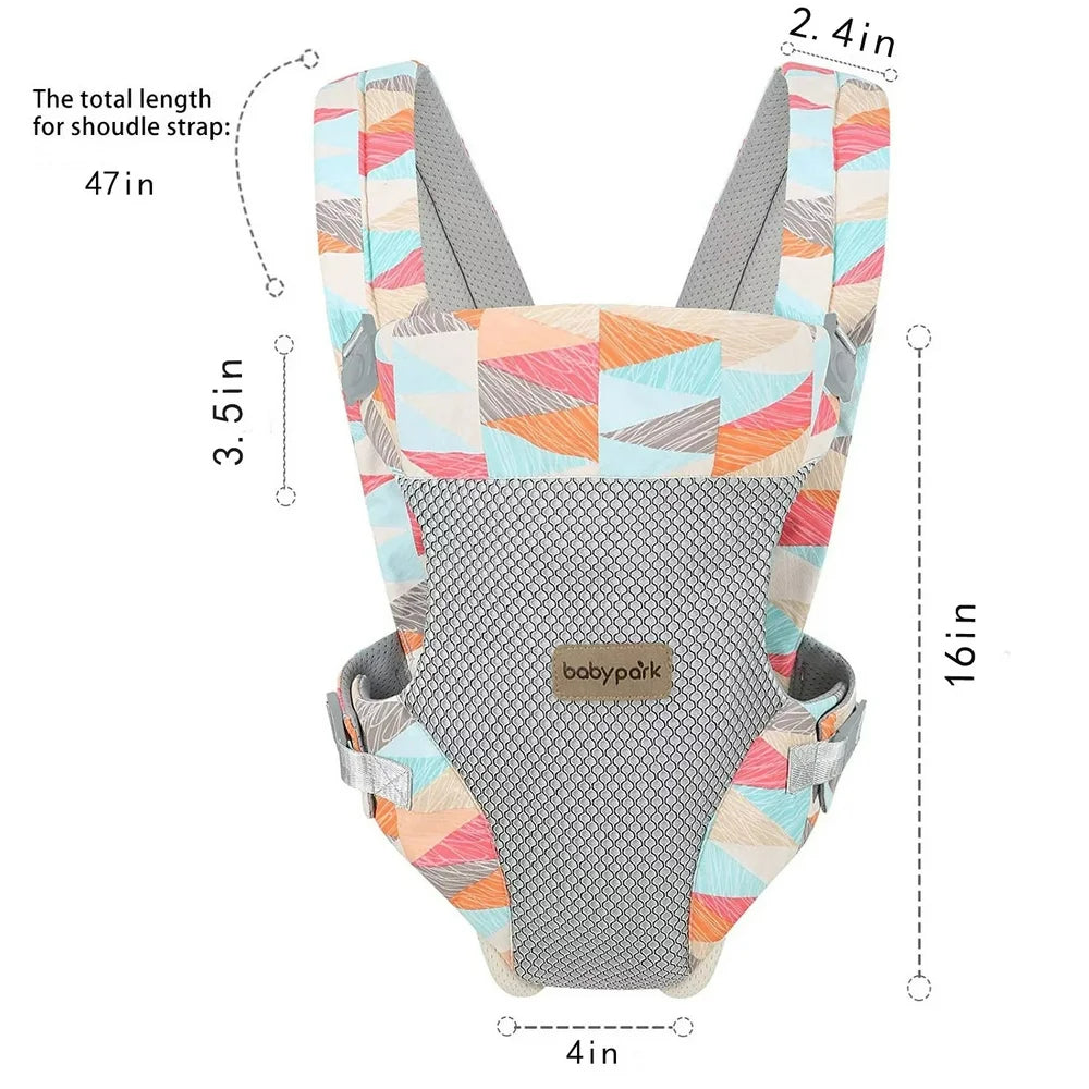 Yadala Baby Carrier, 4-In-1 Colorful Baby Carrier, Front and Back Baby Sling with Adjustable Holder