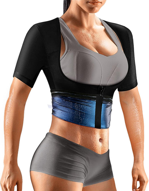 Load image into Gallery viewer, Sauna Suit for Women Weight Loss Suana Shirt for Women Sweat Suit Waist Trainer Vest Fitness Body Shaper Zipper
