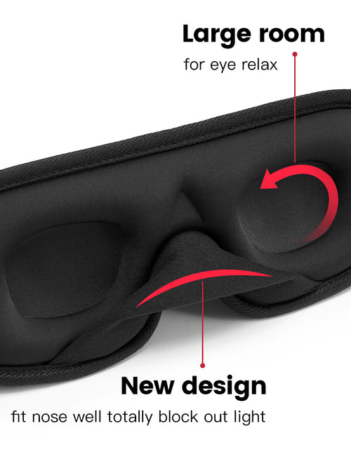 Load image into Gallery viewer, 3D Sleeping Mask Block Out Light Soft Padded Sleep Mask for Eyes Slaapmasker Eye Shade Blindfold Sleeping Aid Face Mask Eyepatch
