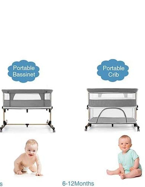 Load image into Gallery viewer, Baby Crib,3 in 1 Bassinet for Baby,Bedside Sleeper Bedside Baby Bassinets Crib for Newborn,Adjustable Portable Baby Bed for Infant/Baby,Gray
