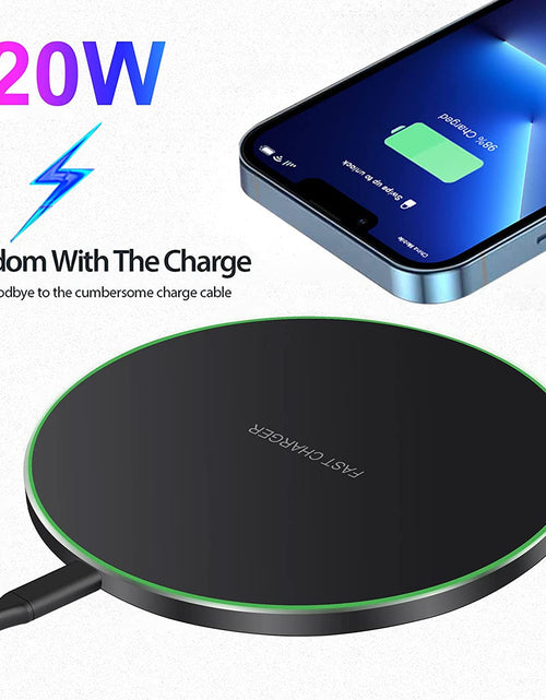 Load image into Gallery viewer, Fast Wireless Charger,20W Max Wireless Charging Pad Compatible with Iphone 14/15/13/12/SE/11/11 Pro/Xs Max/Xr/X/8,Airpods; Wireless Charge Mat for Samsung Galaxy S23/S22/Note,Pixel/Lg G8 7
