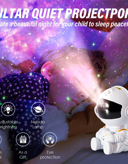 Load image into Gallery viewer, Astronaut Projector Night Light, Star Projector Galaxy Night Light, Astronaut Starry Nebula Ceiling LED Lamp with Timer and Remote, Gift for Kids Adults for Bedroom, Christmas, Birthdays, White
