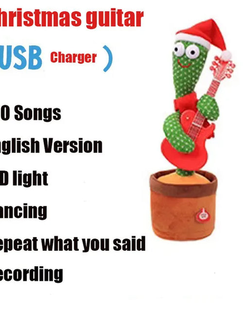 Load image into Gallery viewer, Dancing Cactus Talking Cactus Baby Toys Sing 120Pcs Music Songs Recording USB Charger Repeats What You Say Presents for Kids
