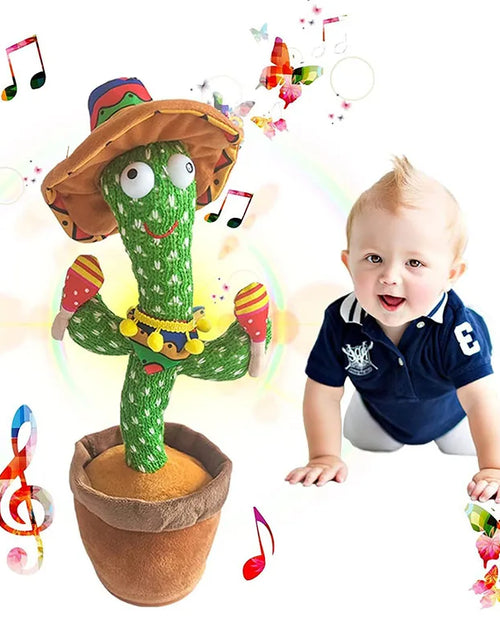 Load image into Gallery viewer, Dancing Cactus Talking Cactus Baby Toys Sing 120Pcs Music Songs Recording USB Charger Repeats What You Say Presents for Kids
