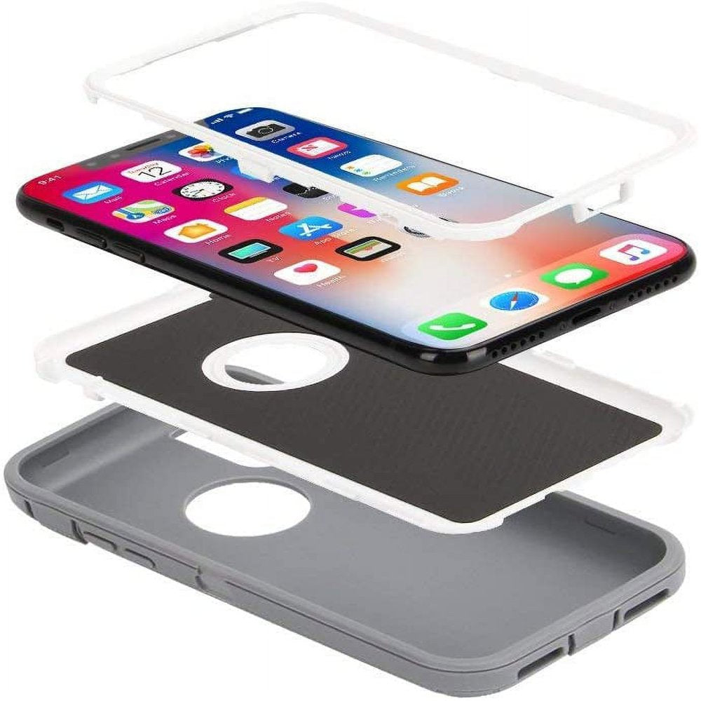 Iphone Xr  Case - {Shock Proof-Shatter Resistant - 3 Layer Rubber- Compatible for Iphone Xr} Color Grey