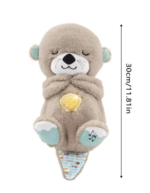 Load image into Gallery viewer, Breathing Otter Baby Sleep and Playmate Otter Musical Stuffed Plush Toy with Light Sound Newborn Sensory Comfortable Baby Gifts
