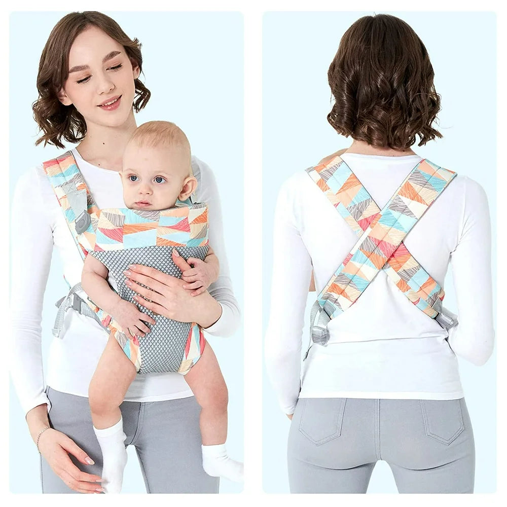 Yadala Baby Carrier, 4-In-1 Colorful Baby Carrier, Front and Back Baby Sling with Adjustable Holder