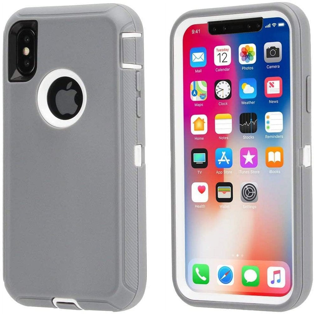 Iphone Xr  Case - {Shock Proof-Shatter Resistant - 3 Layer Rubber- Compatible for Iphone Xr} Color Grey