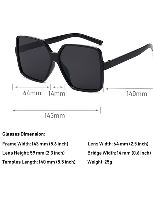 Load image into Gallery viewer, 1 PC Car Motor Oversized Square Sunglasses for Women and Men UV Protection Eyeglasses Retro Big Frame Sun Glasses Fashion Shades
