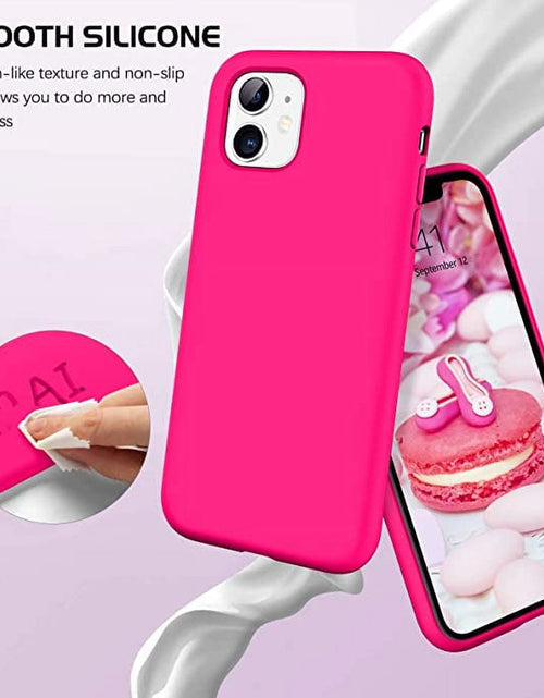 Load image into Gallery viewer, Designed for Iphone 11 Silicone Case, Protection Shockproof Dropproof Dustproof Anti-Scratch Phone Case Cover for Iphone 11, Hot Pink
