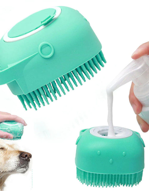 Load image into Gallery viewer, Pet Dog Shampoo Massager Brush Cat Massage Comb Grooming Scrubber Shower Brush for Bathing Short Hair Soft Silicone Brushes
