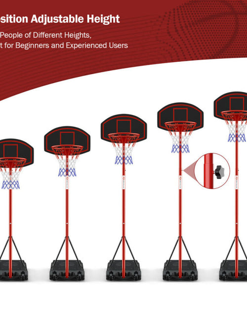 Load image into Gallery viewer, Portable Basketball Hoop with Backboard and Wheels
