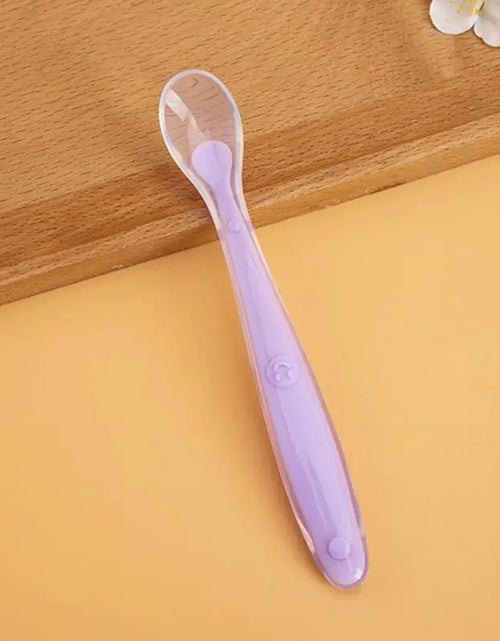 Load image into Gallery viewer, Silicone Spoons Baby Feeder Silicone Spoon with Soft-Tip Dishwasher Safe Baby Child Spoon Boil-Proof Toddler Self Feeding
