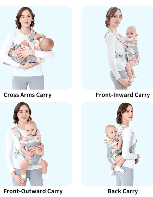 Load image into Gallery viewer, Yadala Baby Carrier, 4-In-1 Colorful Baby Carrier, Front and Back Baby Sling with Adjustable Holder
