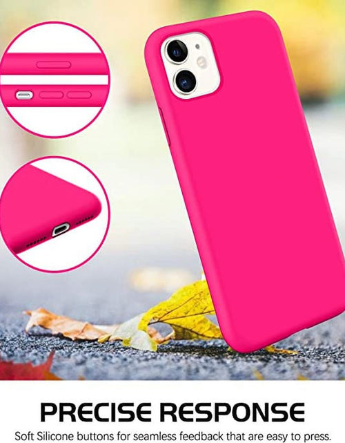 Load image into Gallery viewer, Designed for Iphone 11 Silicone Case, Protection Shockproof Dropproof Dustproof Anti-Scratch Phone Case Cover for Iphone 11, Hot Pink
