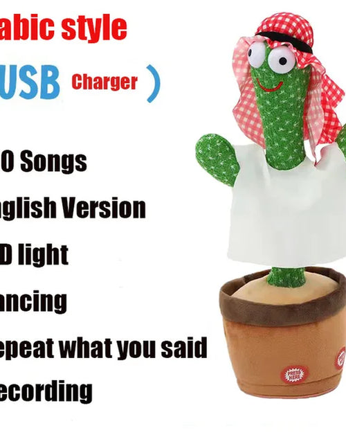 Load image into Gallery viewer, Dancing Cactus Talking Cactus Baby Toys Sing 120Pcs Music Songs Recording USB Charger Repeats What You Say Presents for Kids
