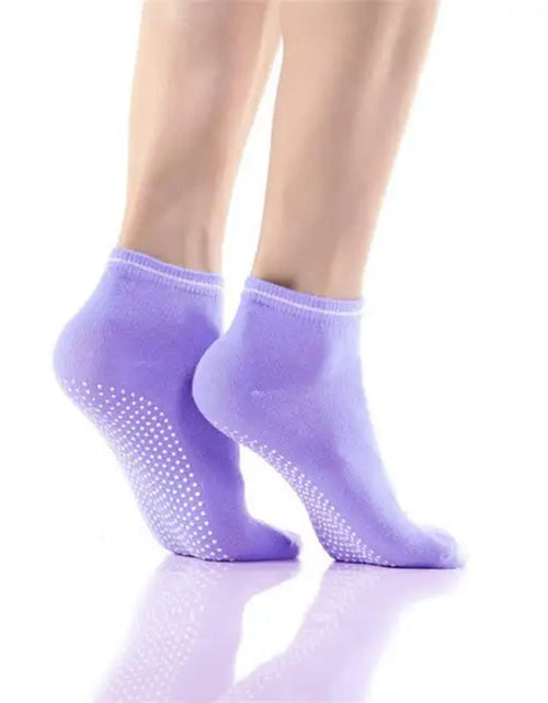 Load image into Gallery viewer, 1 Pair Anti-Slip Yoga Socks Silicone Gym Pilates Ballet Socks Fitness Sport Socks Women Cotton Breathable Elasticity Free Size
