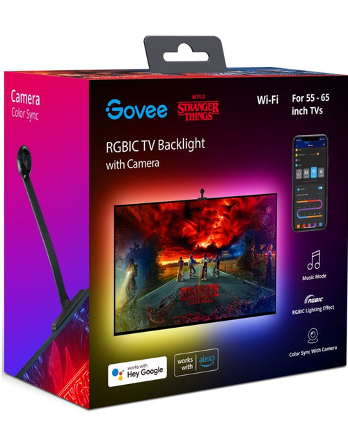 Load image into Gallery viewer, Stranger Things Indoor RGBIC LED TV Backlight with Camera 12.5FT for 55-65 Inch Tvs and Pcs
