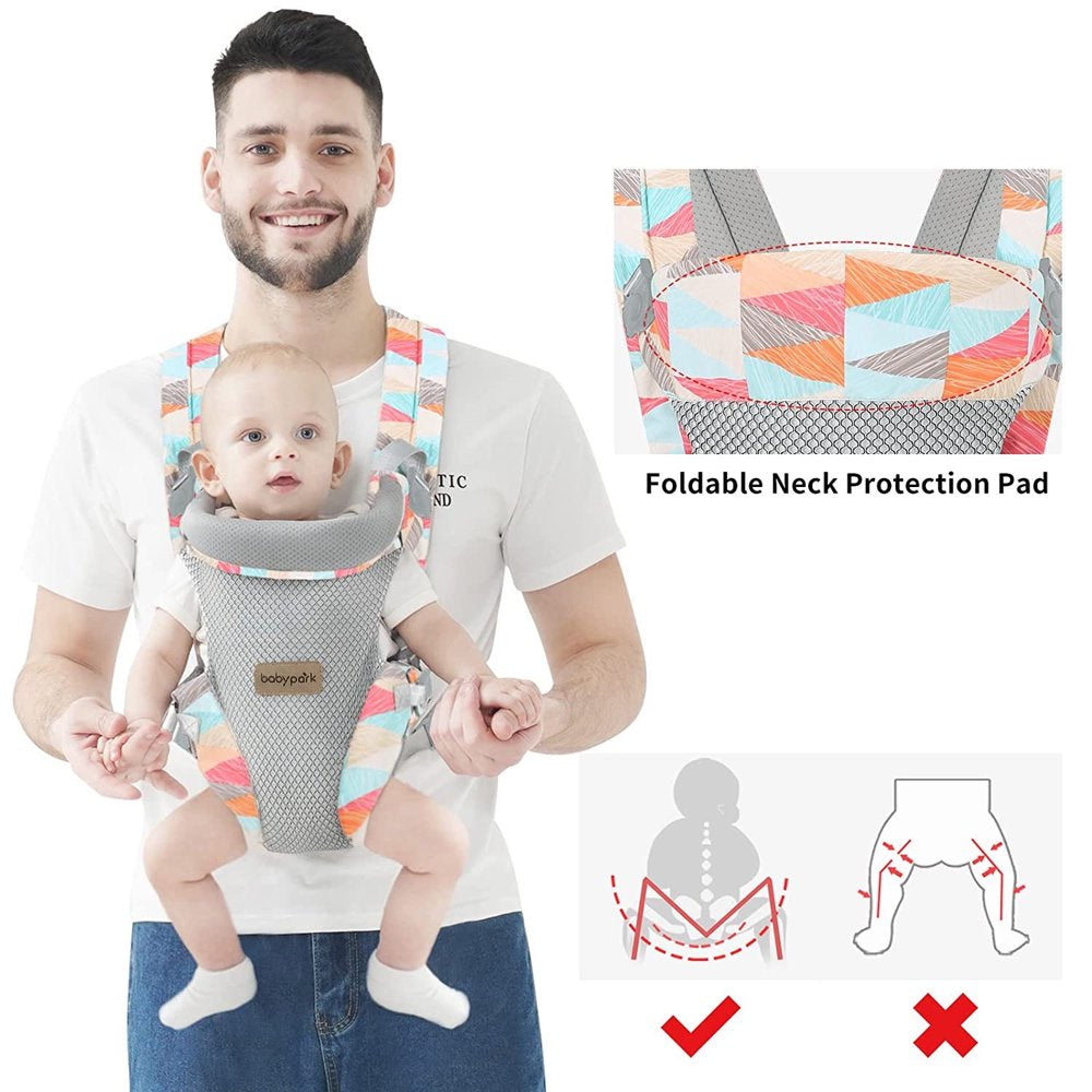 Yadala Baby Carrier, 4-In-1 Colorful Baby Carrier, Front and Back Baby Sling with Adjustable Holder