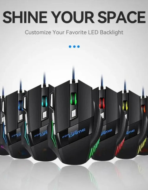 Load image into Gallery viewer, Wired Gaming Mouse USB Computer Mouse Gamer 7 Button RGB Backlit Ergonomic Mouse Backlight Game Mause Optical Mice for PC Gaming
